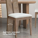 Dining Chair Set of 2 MDF, sponge .PU Leather Upholstered Cushion Seat Wooden Back Side Chairs Wood W876126496