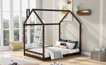 ZUN Full Size House Bed Wood Bed, Espresso 54840672