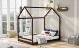 ZUN Full Size House Bed Wood Bed, Espresso 54840672