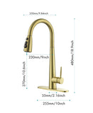 Kitchen Faucet with Pull Down Sprayer , High Arc Single Handle Kitchen Sink Faucet with Deck Plate, W92851733