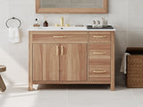 36" Wood Bathroom Vanity with Solid Wood Frame, 2 Soft Close Doors, 3 Soft Close Drawers, Adjustable N729P204176N