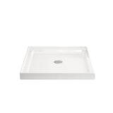 Goodyo 36x36in Shower Base White, Centered Drain and Single-Threshold W122343126