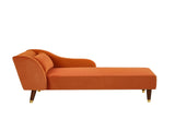 Modern Chaise Lounge Chair Velvet Upholstery W1097124940