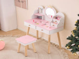 White and pink crown element, MDF particleboard solid wood legs, painted and melamine laminated, 72068757
