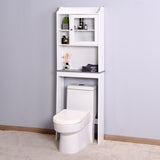 ZUN Modern Over The Toilet Space Saver Organization Wood Storage Cabinet for Home, Bathroom -White W40931565