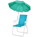 Folding Beach Chair with Umbrella Adults, Lightweight Porable Camping Chair with 265lbs Capacity 85132895
