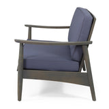 Patio Loveseat and Coffee Table Set, Patio Furniture Set with Cushion, Acacia Wood Frame 68628.00GDGRY