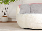 Oversized Bean Bag Chairs,Multicolor Faux Fur Couch Filled with Shredded Sponge,Large Lounger Sofa 46673275