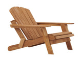 Oversize Wooden Outdoor Folding Adirondack with Pre-Assembled BackRest & SeatBoard, Wood Patio 15086418