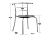 PVC Breakfast Table Black 41781269