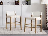 28.5'', Modern Solid Wood Bar Stool with Polyester Cushion - Minimalist Kitchen Island Stool for N780P271400W