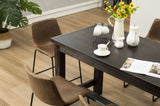 ZUN Bronco Antique Wood Finished Counter Height Dining Set: Table and Six Brown Chairs T2574P195184