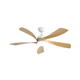 ZUN 52 Inch Modern Ceiling Fan With 3 Color Dimmable Led Light 5 ABS Blades Remote Control Reversible DC W882P147262