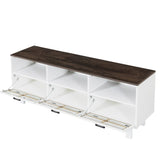 ZUN TV stand,TV cabinet,American country style TV lockers,The toughened glass door panel,Metal W679P163726