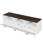 ZUN TV stand,TV cabinet,American country style TV lockers,The toughened glass door panel,Metal 32991050