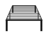 Black Twin Size Simple Basic Platform Metal Bed Frame - 18 Inch Bed Height 37232322