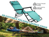 Portable Dual Purposes Extendable Folding Reclining Chair Green 93410605