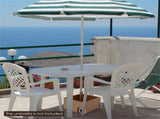 150LBS Fillable Umbrella Base with Wheels 2 Adapters for 7.5-11ft Patio Umbrellas Coffee 51494803