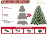 Artificial 6ft Green Christmas Tree with 988PVC/Hard Needle Mixed Branch Tips,Pine cone,Hinged 31764534