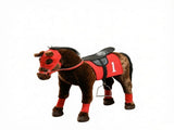 Kids Ride on Horse Toy Age 3-8 Press to Neigh, Equipped with Saddle & Stirrups 72697870