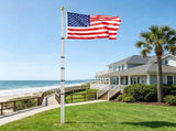 30FT Telescoping Flagpole Kit, Heavy Duty Aluminum In-Ground Flag Pole with 3 Display Modes, 83521797