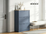 Modern Shoe Storage Cabinet, Entryway Shoe Organizer with 3 Flip Drawers & Adjustable Shelves, 96925715
