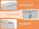 Kids Wooden Toy Box Storage with Safety Hinged Lid for Ages 2 00884520