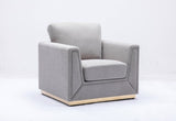 Grey Accent Chair with Cushion B062P209168