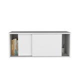 ZUN Note 32"W x 13" H Wall Cabinet with Sliding Doors , Wall Shelf, Storage Cabinet, Bedroom, Office, B070P238867