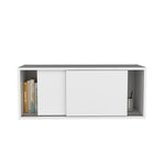 ZUN Note 32"W x 13" H Wall Cabinet with Sliding Doors , Wall Shelf, Storage Cabinet, Bedroom, Office, B200P239113