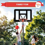 ZUN Basketball Hoop Outdoor Portable Goals Court System 4.2-10Ft Adjustable Height, 44 Inch Shatterproof 06326482