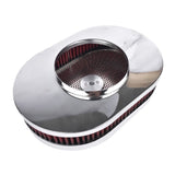 12 x 2'' Oval Air Cleaner Super Flow Washable Element Red for Chevy Ford Classic 5-1/8 Carb Neck 4 74243879