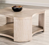 1pc Coffee Table Modern Style With Open storage Attached Casters Rubberwood Structure Oak Finish B2741P360629