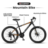 S26102 26 Inch Mountain Bike, Shimano 21 Speeds with Mechanical Disc Brakes, High-Carbon Steel W709P186911