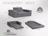 Compression Human Dog Sofa Bed for Adult & Pets,Modern Floor Couch With Pillow for Living Room 25363961