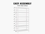 6-Tier Bookshelf, 63.39" Storage Rack with 130lb Capacity, 100% Wood, Versatile Bamboo Shelving 23045730