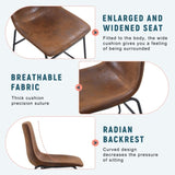 A set of 4 Retro Brown Suede Chairs ,Comfortable Bar Stools, Suitable for Industrial and Vintage W3226P279060