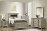 Glamorous Champagne Finish 1pc Chest of 4 Drawers Acrylic Feet Luxury Bedroom Furniture Beveled B011P172674