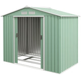 Steel Storage Shed Garden Tool house 7' x 4' White-AS 25348652