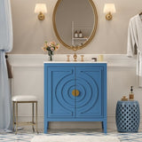 30" Bathroom Storage Cabinet with 2 Large Soft Closing Doors with Organizer, 1 Hided Drawer and N710P194129C