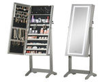 Floor standing jewelry cabinet with LED lights 68796914