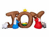 Christmas Inflatable Decoration with 9 LED Lights, Timeless Nativity Scene Blow Up 37303096