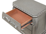 Destiny Traditional Style 3-Drawer Night stand With metal drawer pulls Made with Wood in Silver B009P234701