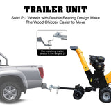 6'' Inch 420cc 15hp Pull Start Gas Powered 4-Wheels Wood Chipper Shredder Mulcher with Towbar/Stop W2089P218632