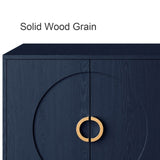 Modern Lacquered 4 Door Wooden Cabinet Sideboard Buffet Server Cabinet Storage Cabinet, for Living W1435P191610