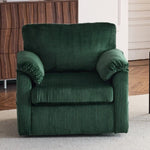 ZUN 33 Inch Oversized Swivel Corduroy Lounge Chair - Plush Cushioned Armchair for Living Room, Bedroom, W1829P265011