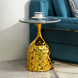 Sofa Side Table, Iron Round Tray Coffee Table, Bedroom Bedside Table/Leisure Table, Balcony W2723P262927