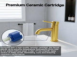 Single Handle Bathroom Faucet Lavatory Faucet Stainless Steel Single Hole-T10, Brushed GoldUnable 57713615