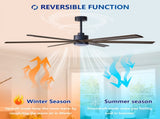 70" Ceiling Fan with Lights Quiet DC Motor Ceiling Fans 6 Speed Levels,Reversible Ceiling Fan, for W3596P443166