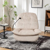 Ivory recliner, reclining lazy chair, mobile phone holder, large and comfortable reading chair, W1170P183257
